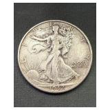 1942 S Walking Liberty Silver Half Dollar