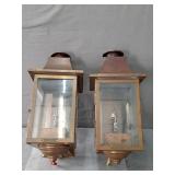 2x The Bid Charleston Ltg Copper & Glass Lanterns