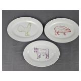 3x The Bid World Market Oval Butcher Platters