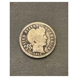 1913 Barber Silver Dime