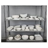 Large Lot Of White Serving / Dinnerware