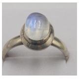 Sterling Silver Moonstone Sz 9 Ring