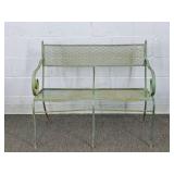 Vintage Metal Patio Settee
