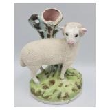 Antique English Staffordshire Ram Lamb Single