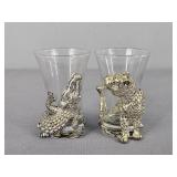 2x The Bid Arthur Court Shot Glasses