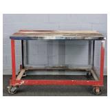 Very Heavy Duty Steel Rolling Shop Table