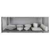 34 Pc Assorted Pottery Barn Dinnerware - White