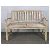 Weathered Wood Outdoor Garden/patio Bench