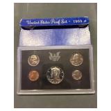 1969 Us Mint Proof Set W Silver Half Dollar