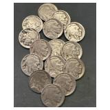 Lot Of 15 Buffalo Nickels Teens 20