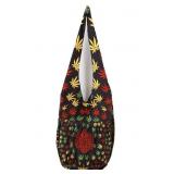 New Sunshine Joy Zipper Top Rasta Hobo Bag