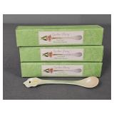 3x The Bid Gardenparty Handpainted Porcelain Spoon