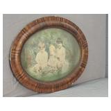 Antique Oval Bubble Glass Photographic Portrait