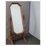 Vintage Wooden Tilting Frame Cheval Floor Mirror
