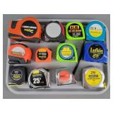 Lot Of Tape Measures - B & D, Stanley & More