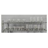 24 Pc Unique Glasses Oval Bottom Round Top