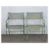 2x The Bid Vintage Wrought Iron Patio Chairs