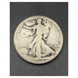 1918 D Walking Liberty Silver Half Dollar