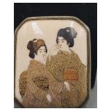 Antique Japanese Meiji Satsuma Porcelain Geisha