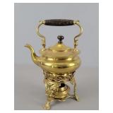 Antique Victorian Style Brass Spirit Kettle Set