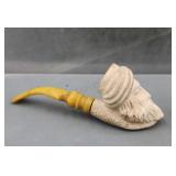 Carved Meerschaum Sultan Tobacco Smoking Pipe