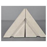 Tan Stone Modern Geometric Design Bookends