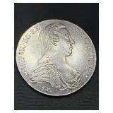 1780 Restrike Austrian Silver Thaler - Large