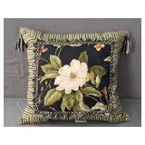 Williamsburg 18" Decorative Magnolia Throw Pillow