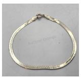 Sterling Silver  Italy 7in Chain Bracelet 3.0g