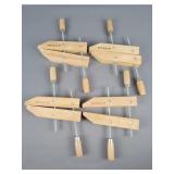 4x The Bid Rockler Wooden Handscrew Clamps