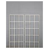 2x The Bid Wooden Sash Frames For Store Displays