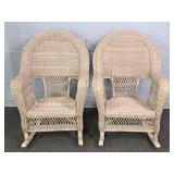2x The Bid Synthetic Coated Wicker Rockers
