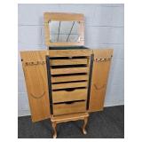 Mfg Wood Jewelry Armoire