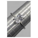 Sterling Silver 925 High Sparkling Solitaire