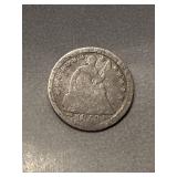 1853 Liberty Seated Silver Half Dime