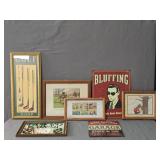 7x The Bid Asst Novelty Art Signs 2 Are Metal