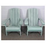 2x The Bid Polywood Style Adirondack Chairs