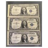 Lot Of 3 Silver Certificates - Off Center