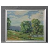 St Elizabeth Marie Pastoral Scene Oil On Canvas
