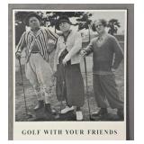 Golf Themed 3 Stooges Wall Hung Print On Board