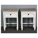 2x The Bid Old Time Pottery Farmhouse Side Tables