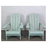 2x The Bid Polywood Style Adirondack Chairs
