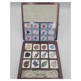12 Gem Stone Pendants With Wooden Box And Two