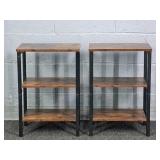 2x The Bid Metal Frame Side Table