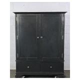Painted Wood Cabinet W/ Storage
