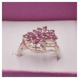 Sterling Silver 925 Possibly Ruby Ring