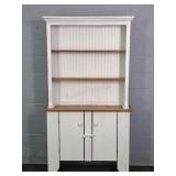 2 Piece Farmhouse Style Kitchen Hutch