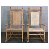 2x The Bid Cracker Barrel Oakwood Rocking Chairs