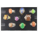 9 Natural And Synthetic Stone Fashion Rings