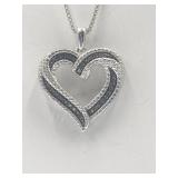 Black Diamond Sterling Silver 24in Necklace Tw
